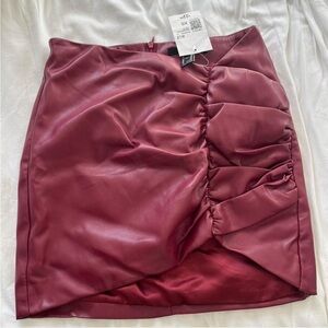 Forever 21 Burgundy Mini Skirt